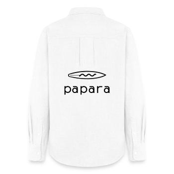Papara Tahiti Surf Spot - Chemise Oxford Femme - blanc - Dos - AI Model Female 172 light (172cm)