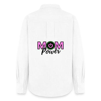 Mom power - Chemise Oxford Femme - blanc - Dos - AI Model Female 172 light (172cm)