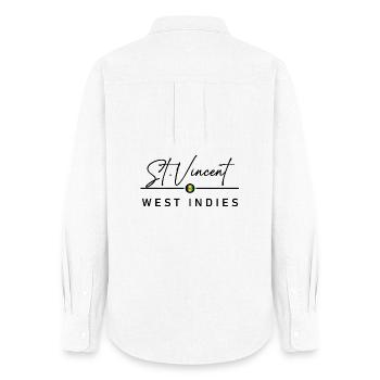 St. Vincent & Grenadines - West Indies - Caribbean - Women's Oxford Shirt - white - Back - AI Model Female 172 light (172cm)
