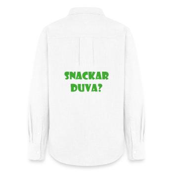 Talking Duva – Göteborg-Humor - Frauen Oxford Hemd - Weiß - Hinten - AI Model Female 172 light (172cm)