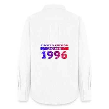 30th Birthday Limited Edition 06/1996 - Women's Oxford Shirt - white - Back - AI Model Female 172 light (172cm)