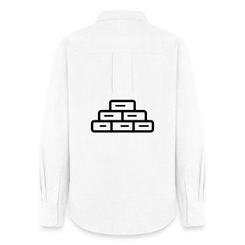 brick - Women's Oxford Shirt - white - Back - AI Model Female 172 light (172cm)