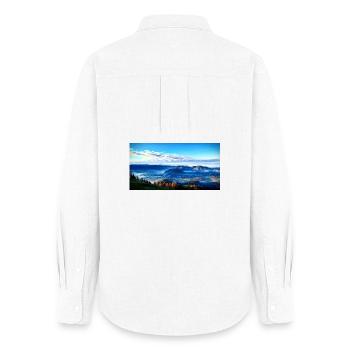 Morgennebel Berglandschaft - Frauen Oxford Hemd - Weiß - Hinten - AI Model Female 172 light (172cm)
