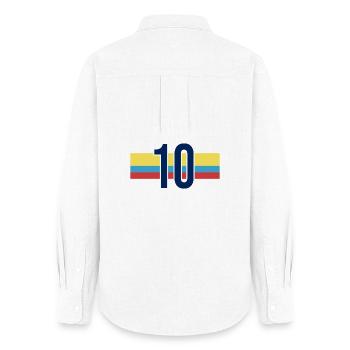 Sportlerin Nummer 10 - Frauen Oxford Hemd - Weiß - Hinten - AI Model Female 172 light (172cm)