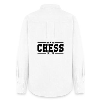 Chess is life - Chemise Oxford Femme - blanc - Dos - AI Model Female 172 light (172cm)