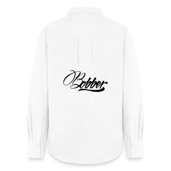 bobber motorbike biker chopper sticker sticker - Women's Oxford Shirt - white - Back - AI Model Female 172 light (172cm)
