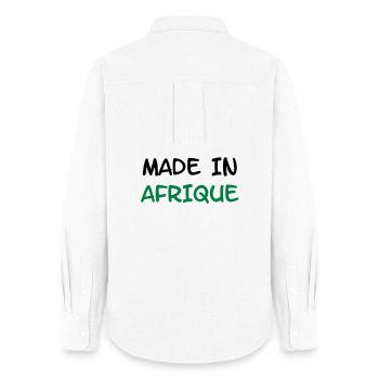 Made in AFRIQUE ! - Chemise Oxford Femme - blanc - Dos - AI Model Female 172 light (172cm)