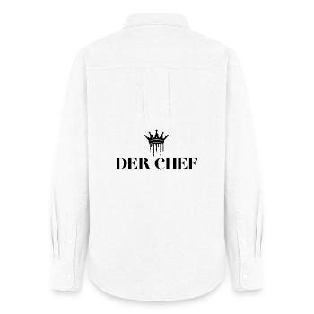 Les cadeaux du chef Chef Royale - Chemise Oxford Femme - blanc - Dos - AI Model Female 172 light (172cm)