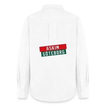 Askim Gothenburg Color Block Logo - Women's Oxford Shirt - white - Back - AI Model Female 172 light (172cm)