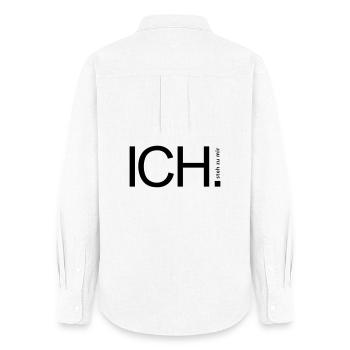 ICH steh zu mir. - Frauen Oxford Hemd - Weiß - Hinten - AI Model Female 172 light (172cm)