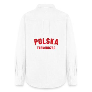 TARNOBRZEG Polska, Poland - Women's Oxford Shirt - white - Back - AI Model Female 172 light (172cm)
