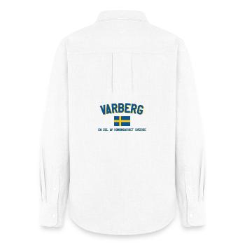 Varberg Flag Part of Sweden - Women's Oxford Shirt - white - Back - AI Model Female 172 light (172cm)