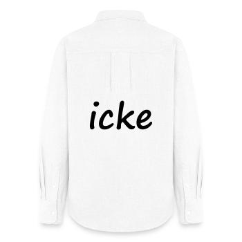 icke - Chemise Oxford Femme - blanc - Dos - AI Model Female 172 light (172cm)