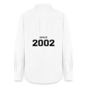 2002 birthday gift - Women's Oxford Shirt - white - Back - AI Model Female 172 light (172cm)