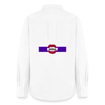 Parler - Chemise Oxford Femme - blanc - Dos - AI Model Female 172 light (172cm)