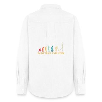 Basketball Evolution Progression Design - Chemise Oxford Femme - blanc - Dos - AI Model Female 172 light (172cm)