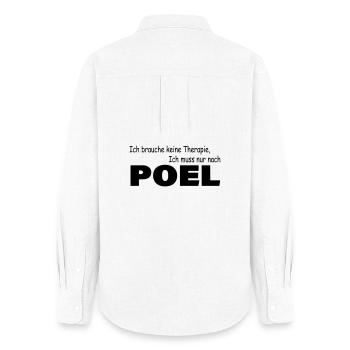 Therapie POEL - Frauen Oxford Hemd - Weiß - Hinten - AI Model Female 172 light (172cm)