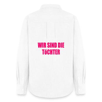 We are the daughters - Women's Oxford Shirt - white - Back - AI Model Female 172 light (172cm)