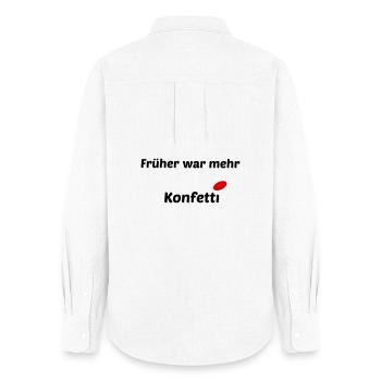 Les confettis d’autrefois - Chemise Oxford Femme - blanc - Dos - AI Model Female 172 light (172cm)