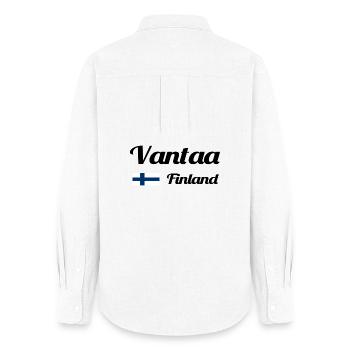 Vantaa Finnland Drucken - Frauen Oxford Hemd - Weiß - Hinten - AI Model Female 172 light (172cm)