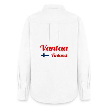 Vantaa Finnland Drucken - Frauen Oxford Hemd - Weiß - Hinten - AI Model Female 172 light (172cm)