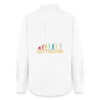 Golf Evolution Silhouette Design - Frauen Oxford Hemd - Weiß - Hinten - AI Model Female 172 light (172cm)