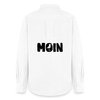 Moin with the seagull - Women's Oxford Shirt - white - Back - AI Model Female 172 light (172cm)