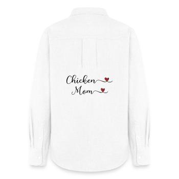 Poulets - Chemise Oxford Femme - blanc - Dos - AI Model Female 172 light (172cm)