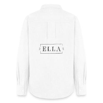 ELLA - nom dans un cadre - Chemise Oxford Femme - blanc - Dos - AI Model Female 172 light (172cm)