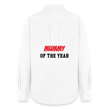 Mom of the Year - Mother's Day - Women's Oxford Shirt - white - Back - AI Model Female 172 light (172cm)