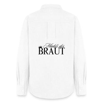 Mädels der Braut! Personalisierbar - Frauen Oxford Hemd - Weiß - Hinten - AI Model Female 172 light (172cm)