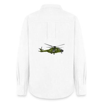 Helicopter - Women's Oxford Shirt - white - Back - AI Model Female 172 light (172cm)