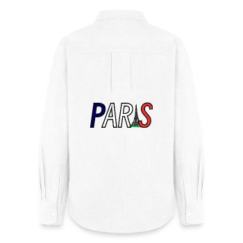 Paris silhouette with Eiffel Tower play of colors - Women's Oxford Shirt - white - Back - AI Model Female 172 light (172cm)