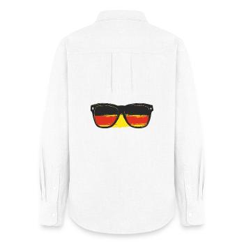 Sunglasses Germany Flag - Women's Oxford Shirt - white - Back - AI Model Female 172 light (172cm)
