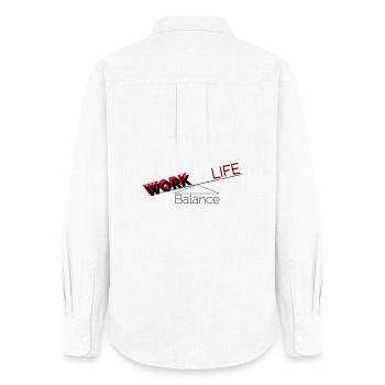 Work Life Balance - Frauen Oxford Hemd - Weiß - Hinten - AI Model Female 172 light (172cm)
