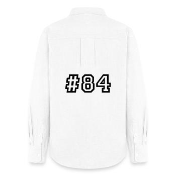 1984 Né 42e anniversaire à 42 ans - Chemise Oxford Femme - blanc - Dos - AI Model Female 172 light (172cm)
