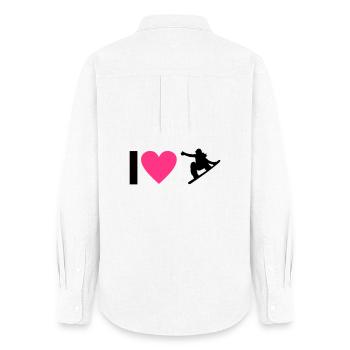 Snowboard - Chemise Oxford Femme - blanc - Dos - AI Model Female 172 light (172cm)
