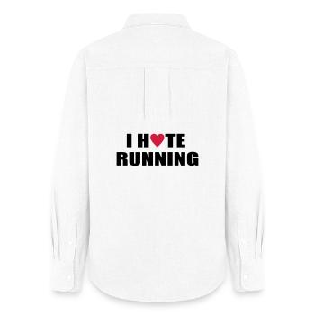 courir - Chemise Oxford Femme - blanc - Dos - AI Model Female 172 light (172cm)