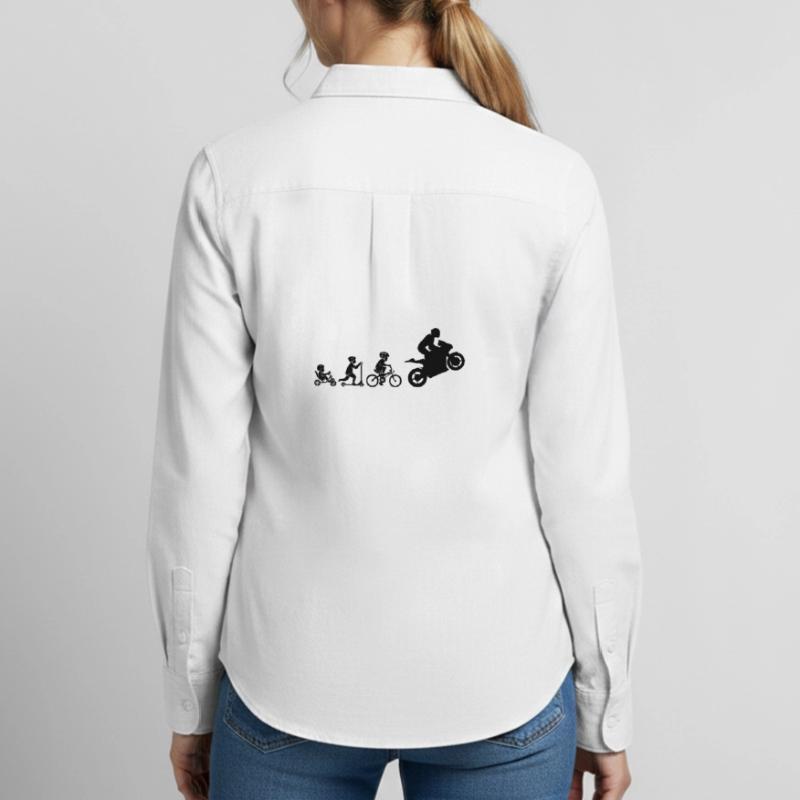 MOTORCYCLE EVOLUTION Women's Oxford Shirt