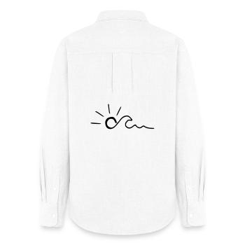 Soleil & Vague - Chemise Oxford Femme - blanc - Dos - AI Model Female 172 light (172cm)