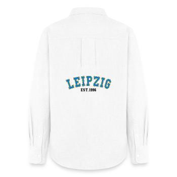 Leipzig Fondée en 1996 - Chemise Oxford Femme - blanc - Dos - AI Model Female 172 light (172cm)