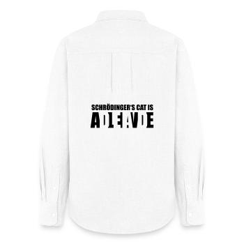 Schrodinger's Cat - Women's Oxford Shirt - white - Back - AI Model Female 172 light (172cm)