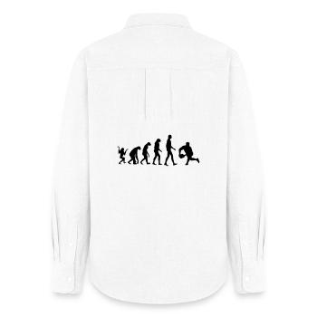 Rugby - Rugbyman - Sport - Fighter - Fight - Women's Oxford Shirt - white - Back - AI Model Female 172 light (172cm)