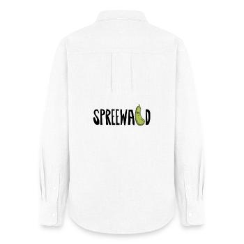 Concombre de Spreewald - Chemise Oxford Femme - blanc - Dos - AI Model Female 172 light (172cm)