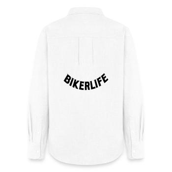 Bikerlife_ _cool - Chemise Oxford Femme - blanc - Dos - AI Model Female 172 light (172cm)