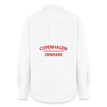 Copenhague – Danemark Textdesign - Chemise Oxford Femme - blanc - Dos - AI Model Female 172 light (172cm)