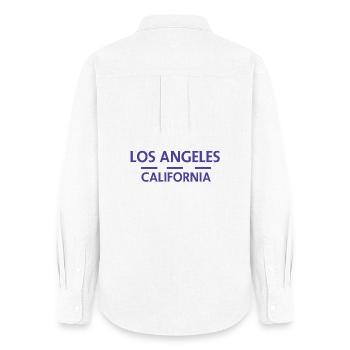 Los Angeles California - Women's Oxford Shirt - white - Back - AI Model Female 172 light (172cm)