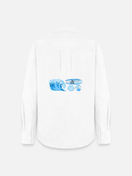 ocean vibe - Frauen Oxford Hemd - Weiß