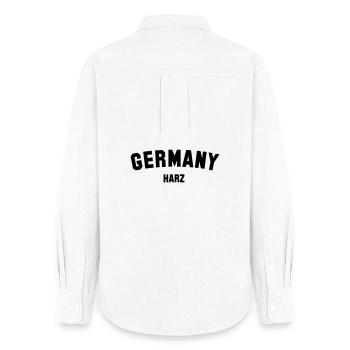 HARZ Germany - Deutschland - Frauen Oxford Hemd - Weiß - Hinten - AI Model Female 172 light (172cm)