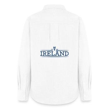 Ireland - Irland - Ire - irisch - Harfe - Frauen Oxford Hemd - Weiß - Hinten - AI Model Female 172 light (172cm)